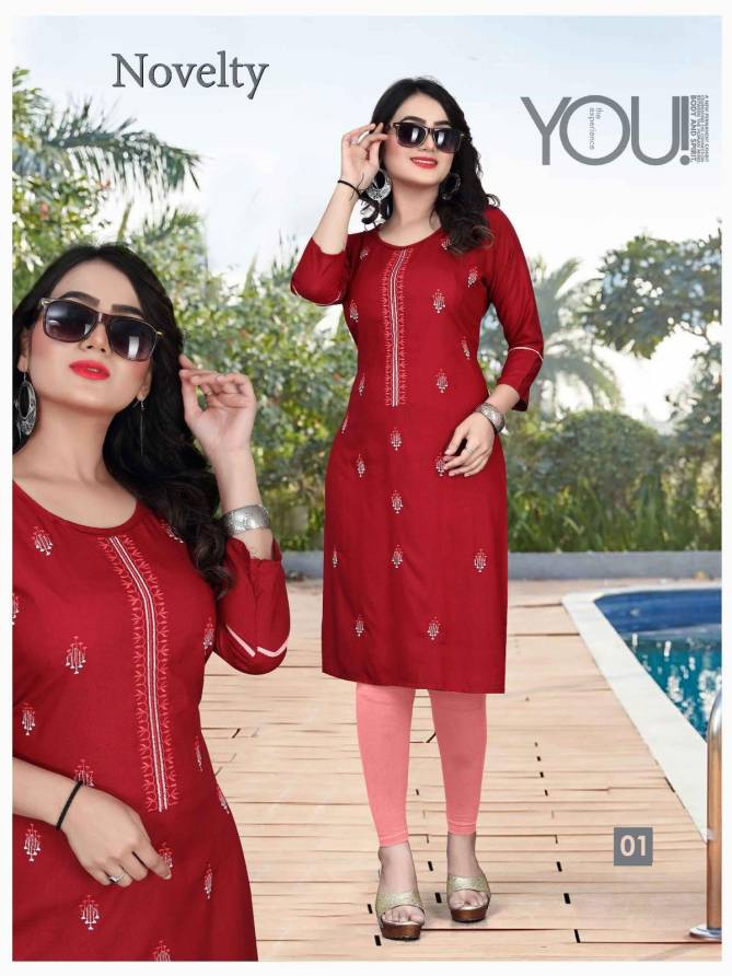 Trendy Novelty Casual Wear Straight Wholesale Kurti Collection
